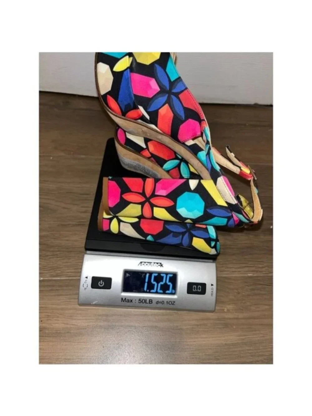 Kate Spade Multicolour Slingback Platform Heels Peep Toe Sandel Women's Size 7.5